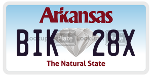 BIK28X  license plate in AR