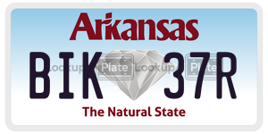 BIK37R  license plate in AR