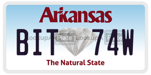 BIT74W  license plate in AR