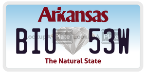 BIU53W  license plate in AR
