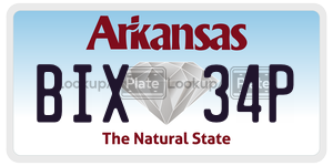 BIX34P  license plate in AR