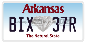 BIX37R  license plate in AR