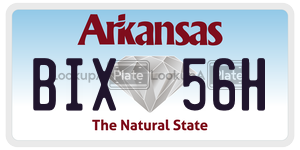 BIX56H  license plate in AR