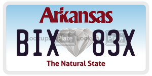 BIX83X  license plate in AR