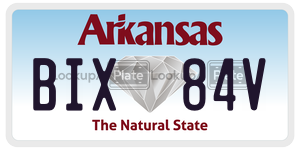 BIX84V  license plate in AR