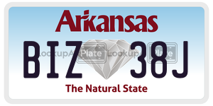 BIZ38J  license plate in AR