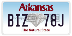 BIZ78J  license plate in AR