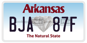 BJA87F  license plate in AR
