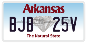 BJB25V  license plate in AR