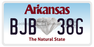 BJB38G  license plate in AR
