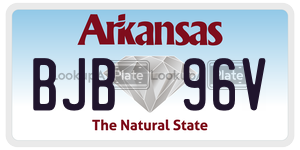 BJB96V  license plate in AR