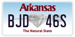 BJD46S  license plate in AR