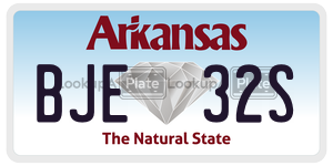 BJE32S  license plate in AR