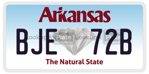 BJE72B  license plate in AR
