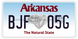 BJF05G  license plate in AR
