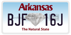 BJF16J  license plate in AR