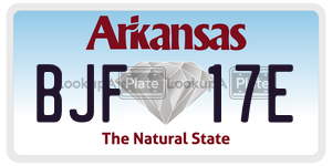 BJF17E  license plate in AR