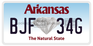 BJF34G  license plate in AR