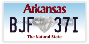 BJF37I  license plate in AR