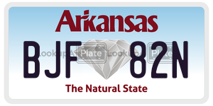 BJF82N  license plate in AR