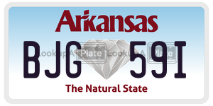BJG59I  license plate in AR