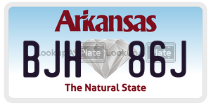 BJH86J  license plate in AR