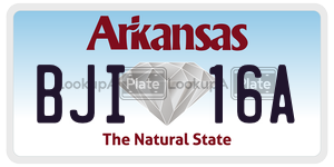 BJI16A  license plate in AR