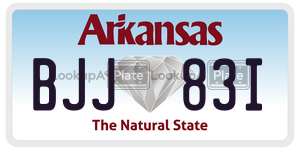 BJJ83I  license plate in AR