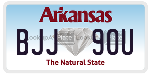 BJJ90U  license plate in AR