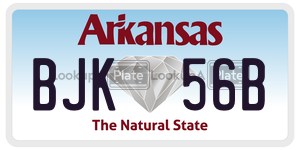 BJK56B  license plate in AR