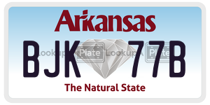 BJK77B  license plate in AR