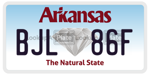 BJL86F  license plate in AR