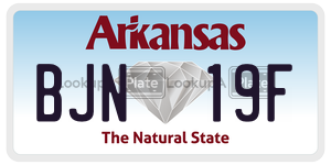 BJN19F  license plate in AR