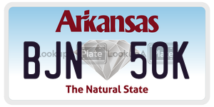 BJN50K  license plate in AR