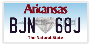 BJN68J  license plate in AR