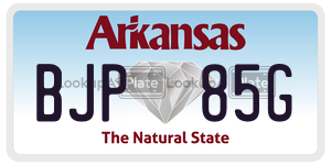 BJP85G  license plate in AR