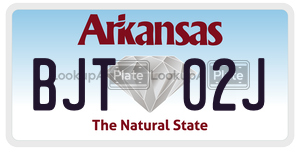 BJT02J  license plate in AR