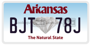 BJT78J  license plate in AR