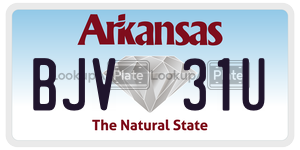 BJV31U  license plate in AR