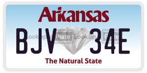 BJV34E  license plate in AR