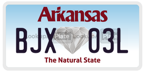 BJX03L  license plate in AR