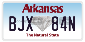 BJX84N  license plate in AR
