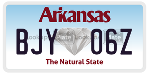 BJY06Z  license plate in AR