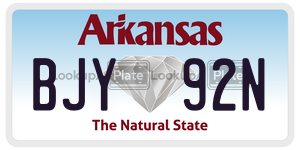 BJY92N  license plate in AR