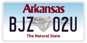 BJZ02U  license plate in AR