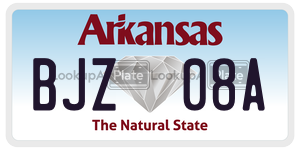 BJZ08A  license plate in AR