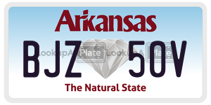 BJZ50V  license plate in AR