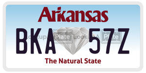 BKA57Z  license plate in AR