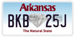 BKB25J  license plate in AR