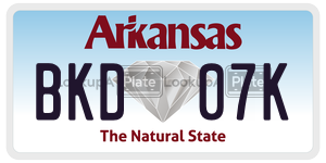 BKD07K  license plate in AR